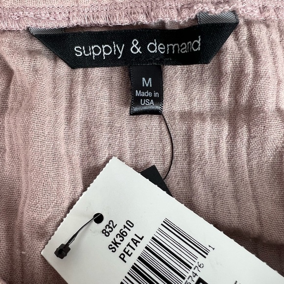 Supply & Demand Pink petal Patrick High-Rise Cotton Mini Skirt Ruffled Hem,SizeM - Picture 9 of 10